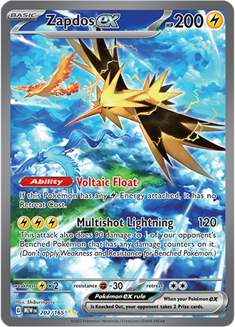 Zapdos ex card 202